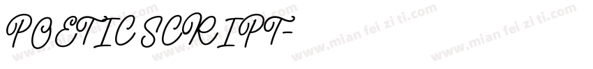 POETIC SCRIPT字体转换